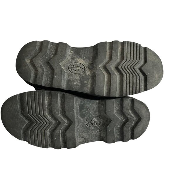 ASH SIBERIA BLACK LEATHER SHEARLING LACE UP WINTER BOOTS - 37 (6) - Picture 5 of 8